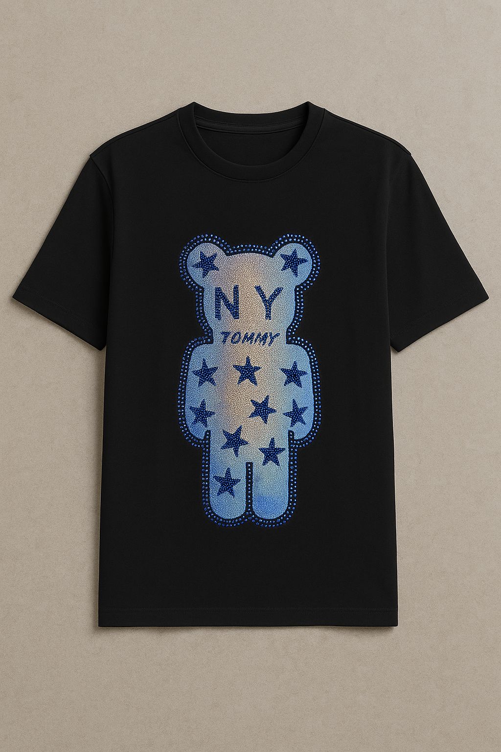 Beads Work Round Neck T-Shirt