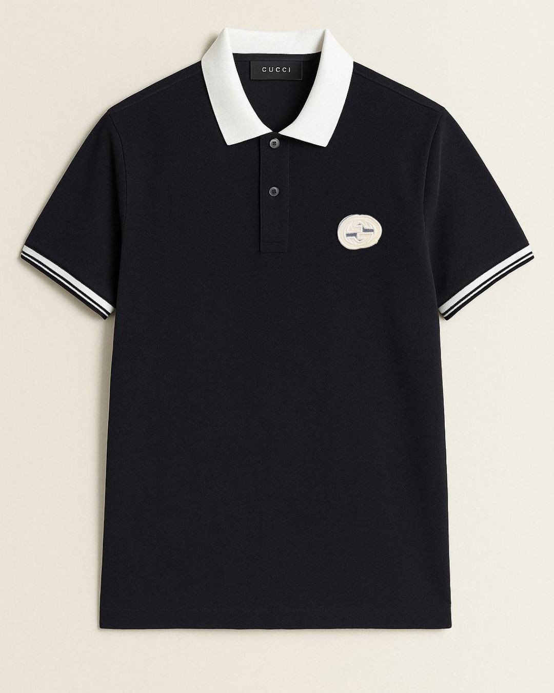 Black Gucci Collar T-Shirt