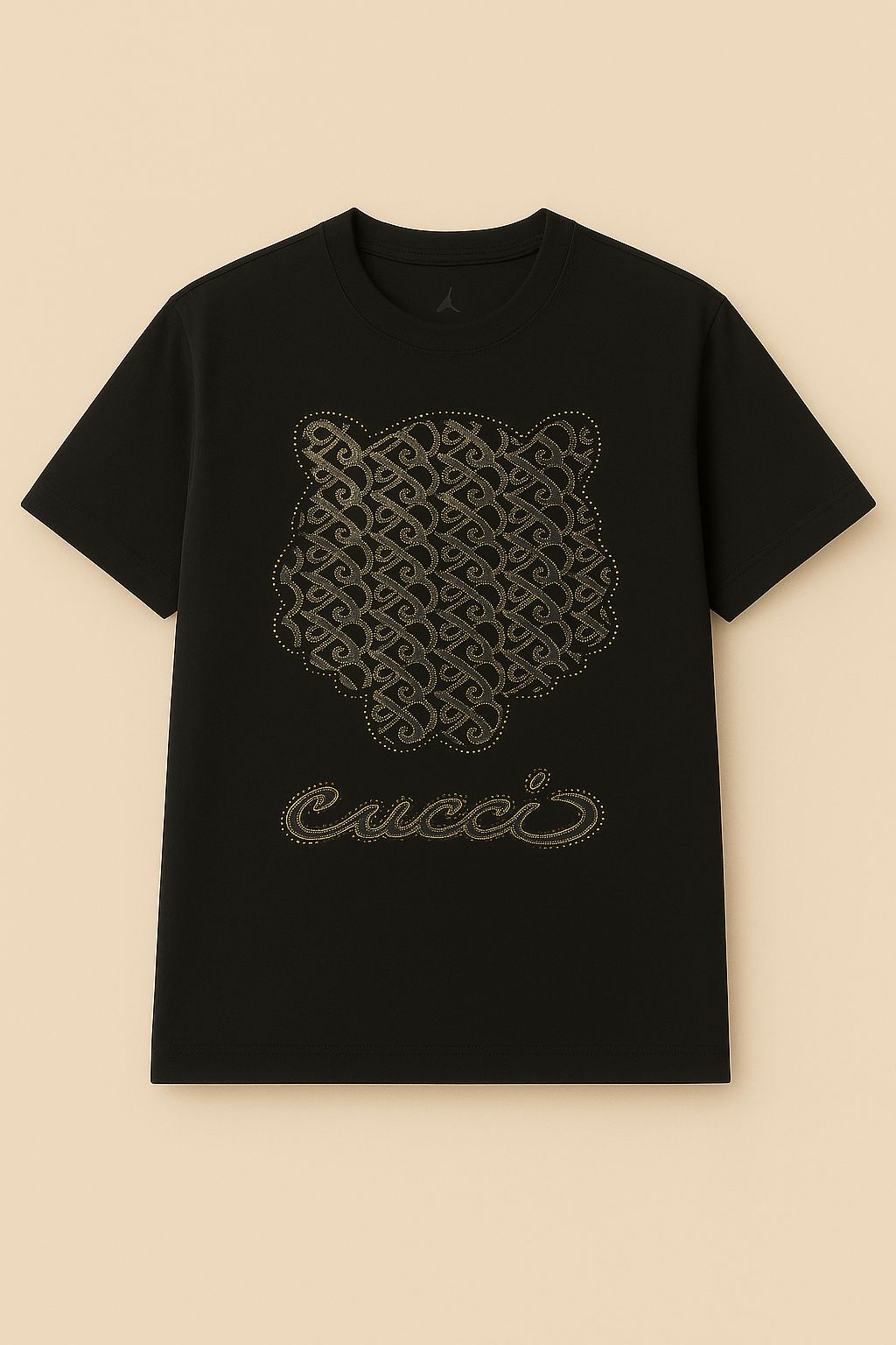 Beads Work Round Neck T-Shirt