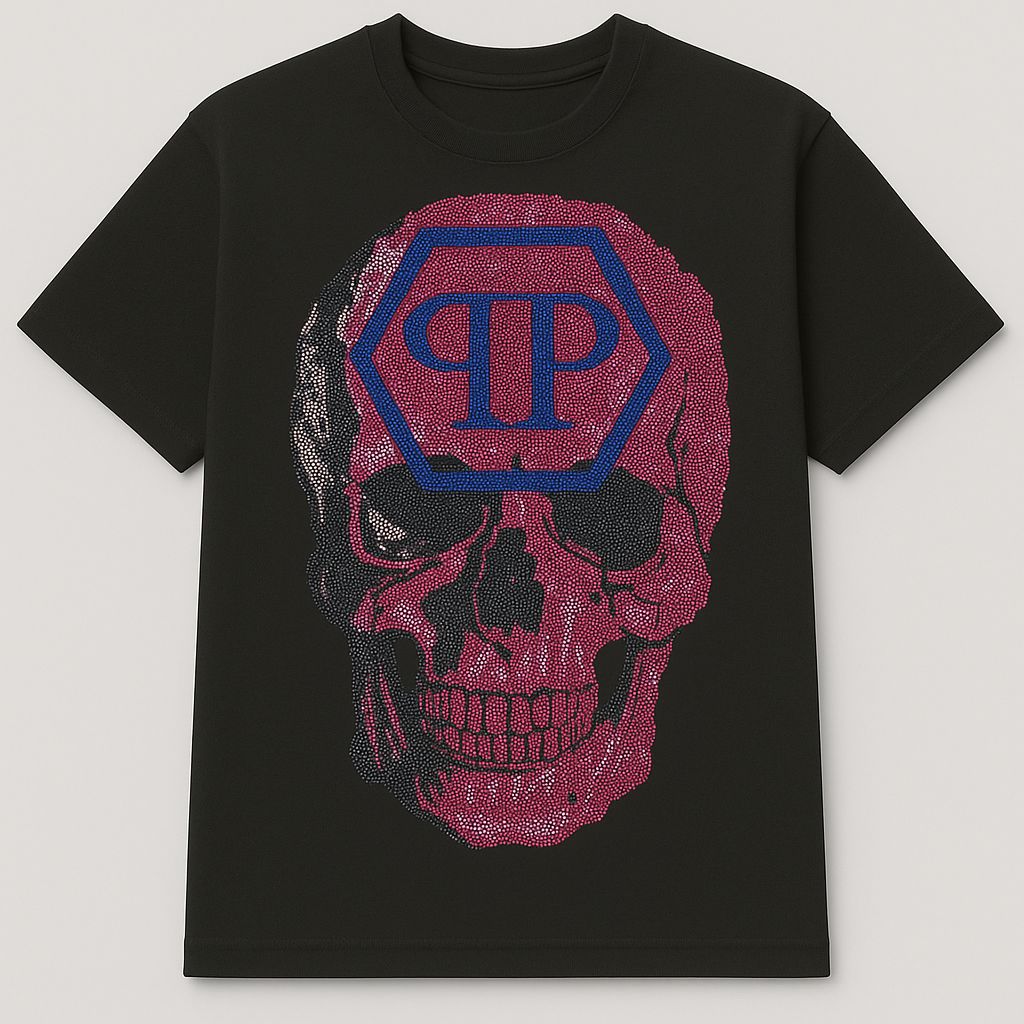 Beads Work Round Neck T-Shirt