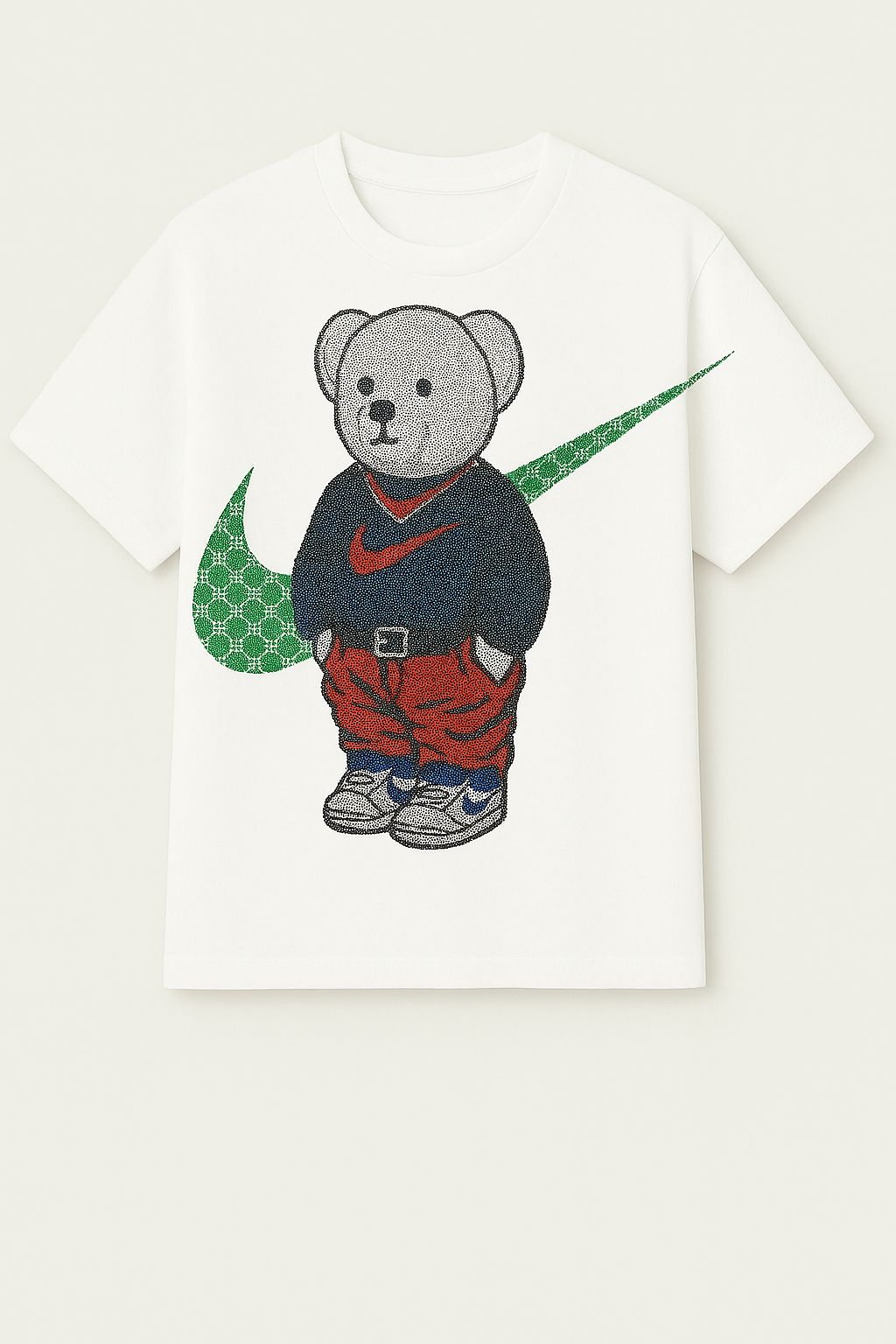 Beads Work Round Neck T-Shirt
