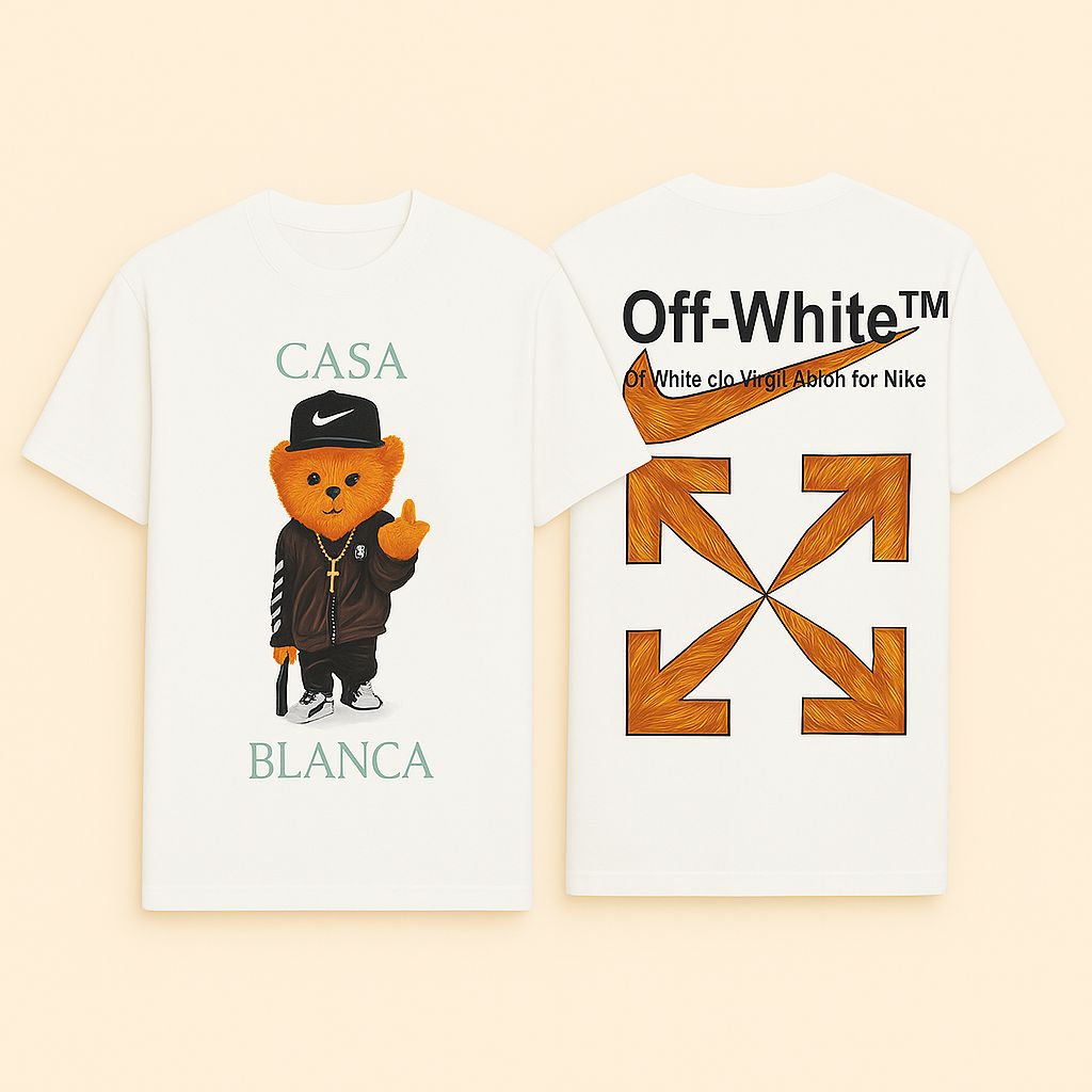 Off White Round Neck T-Shirt