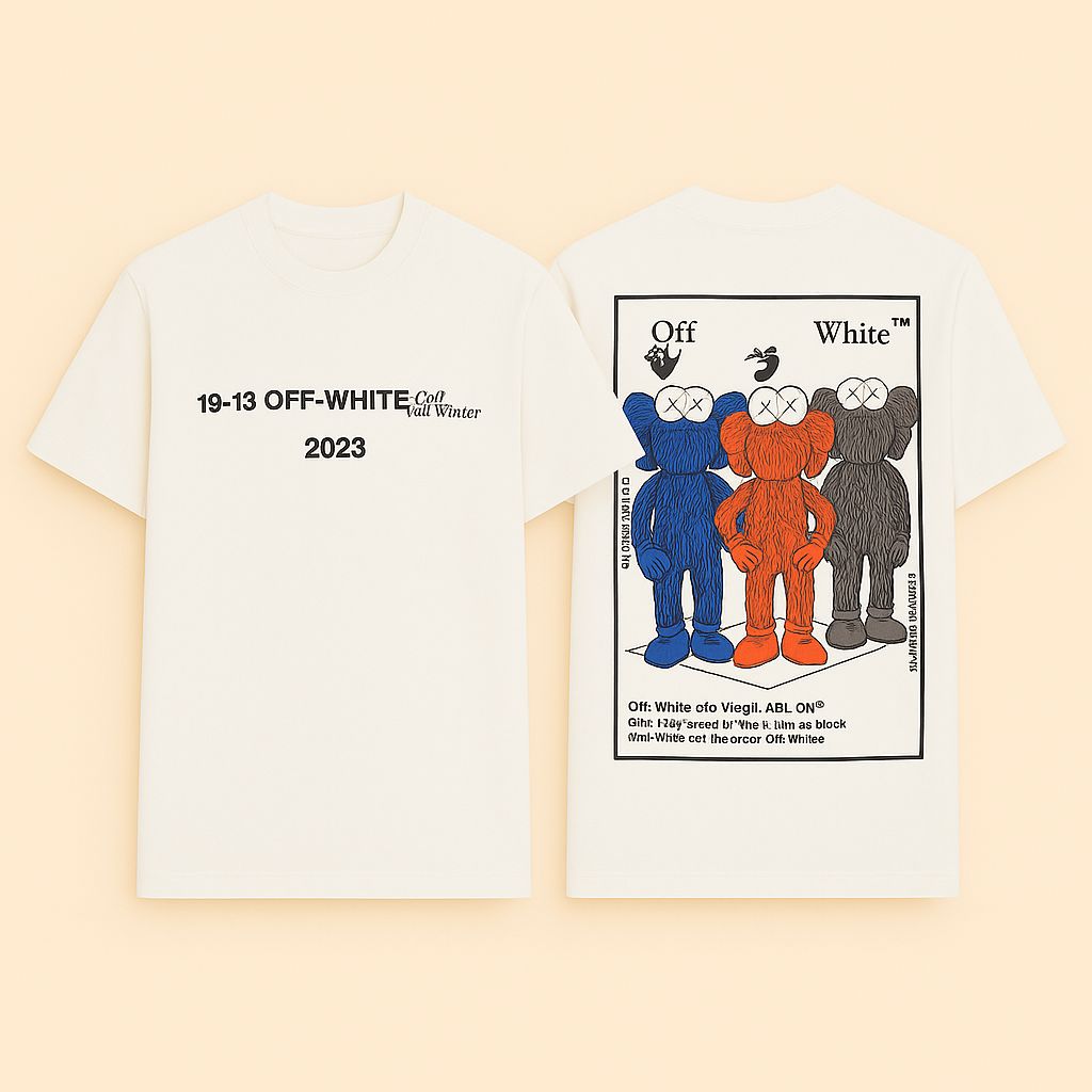 Off White Round Neck T-Shirt
