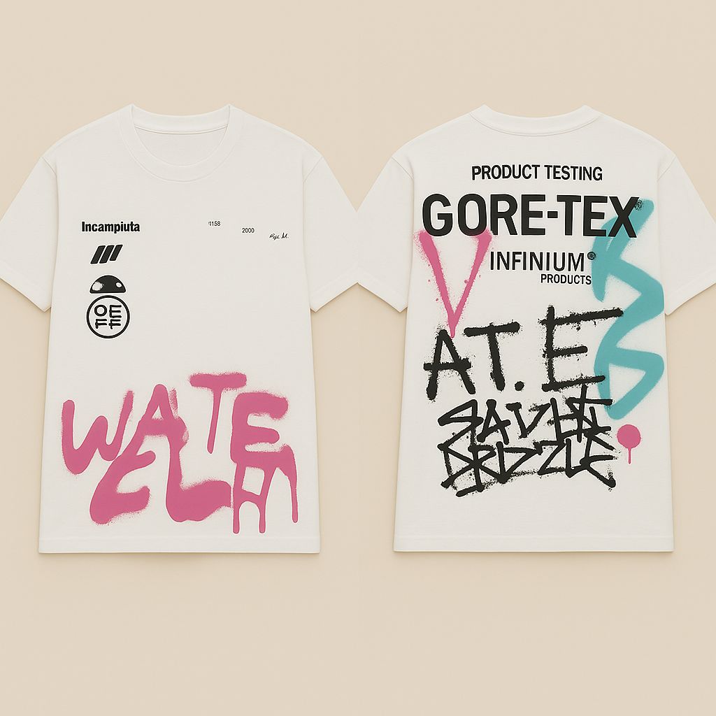 Off White Round Neck T-Shirt