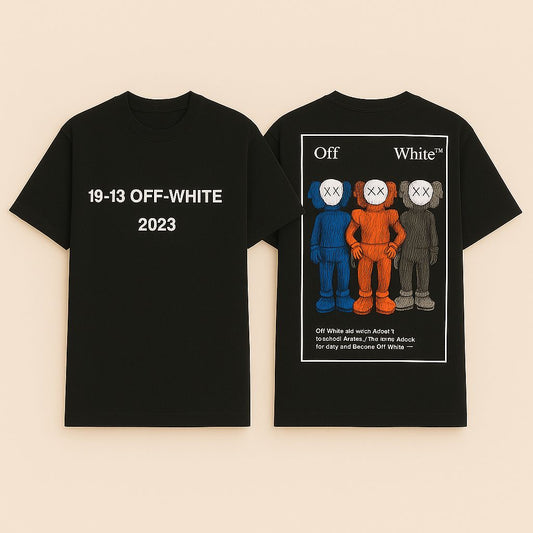 Off White Round Neck T-Shirt