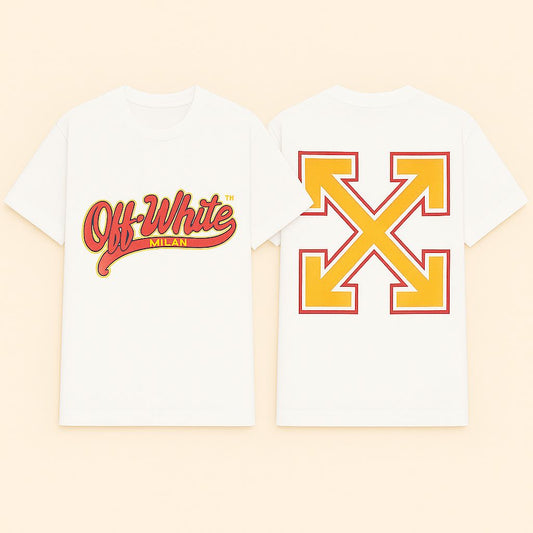 Off White Round Neck T-Shirt