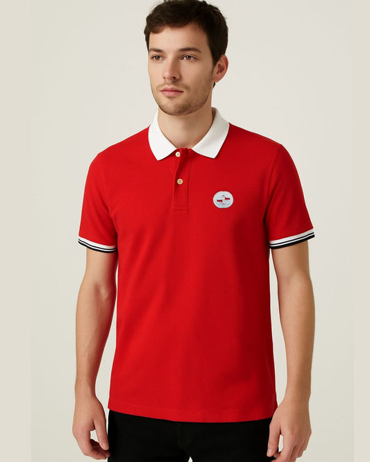 Red Gucci Collar T-Shirt