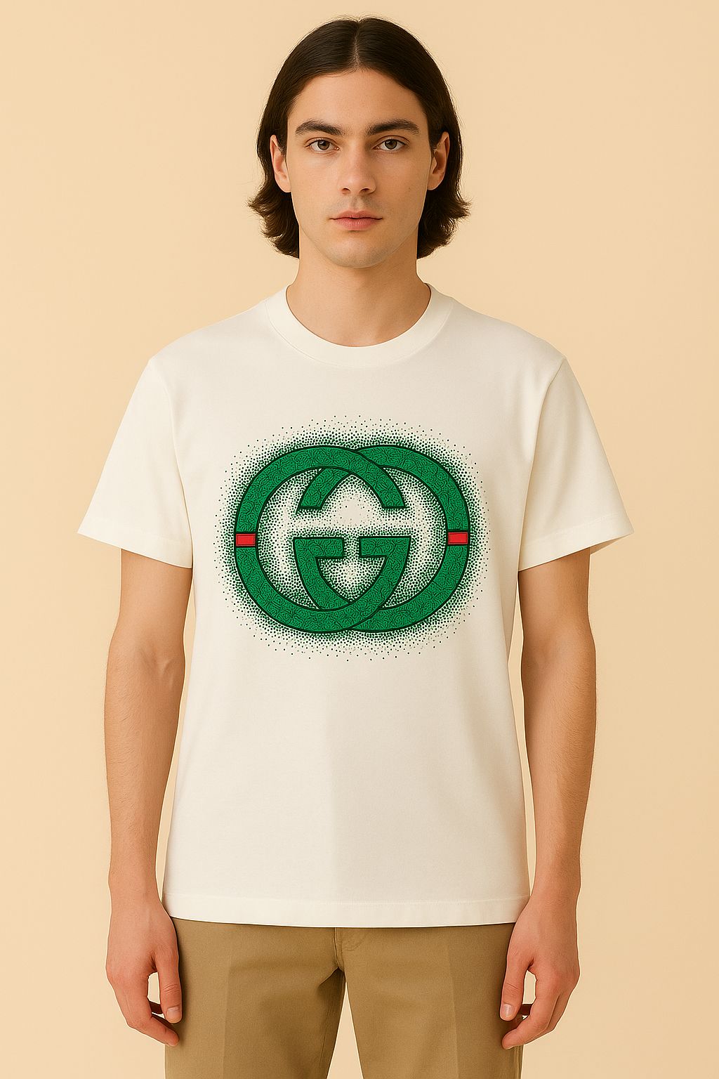 Beads Work Round Neck T-Shirt