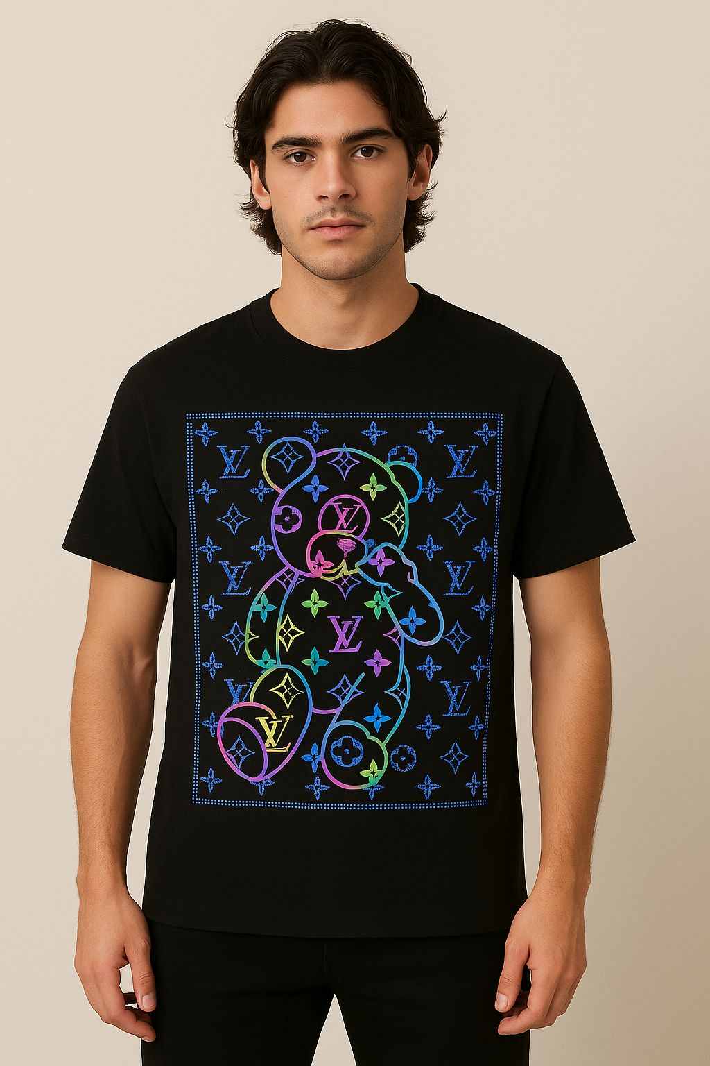 Beads Work Round Neck T-Shirt