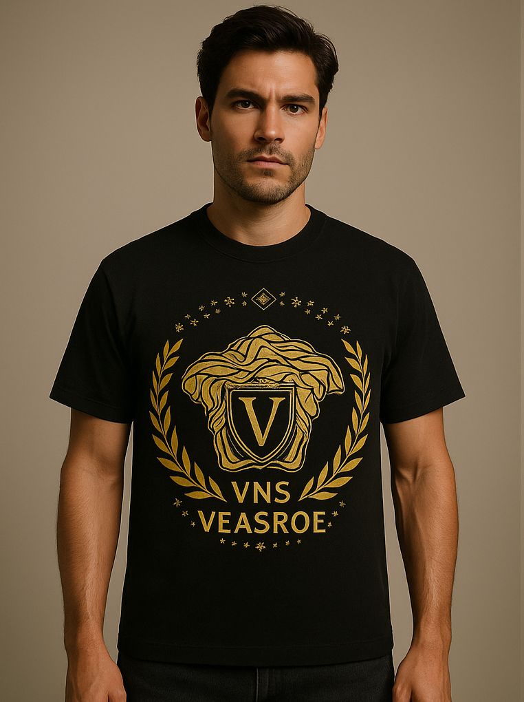 Beads Work Round Neck T-Shirt