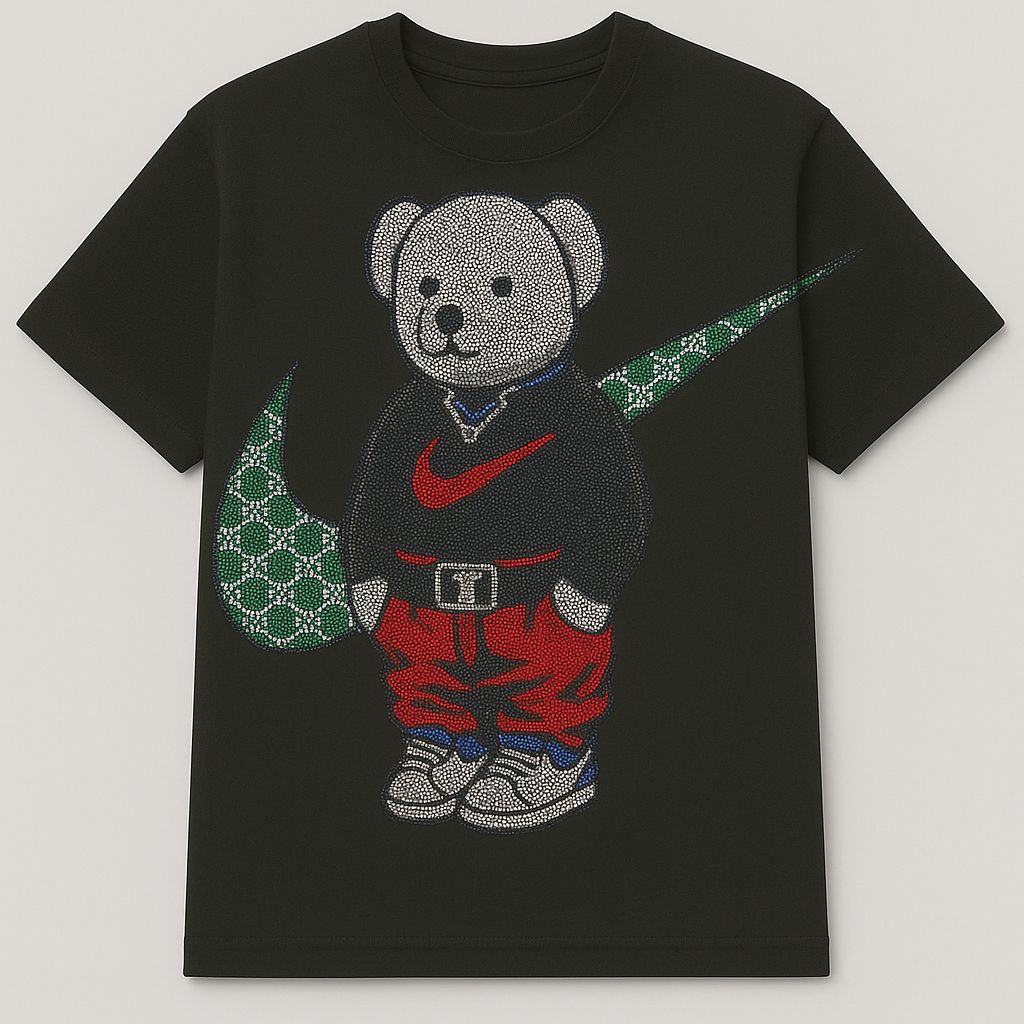 Beads Work Round Neck T-Shirt