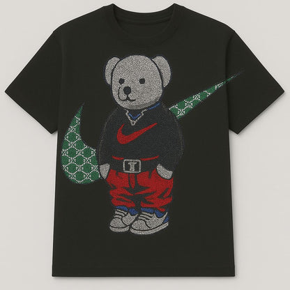 Beads Work Round Neck T-Shirt