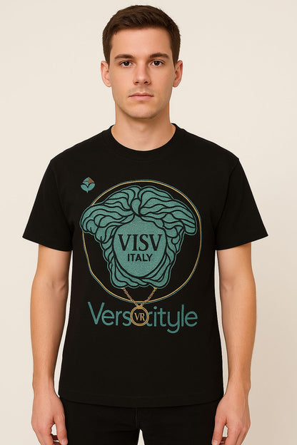 Beads Work Round Neck T-Shirt
