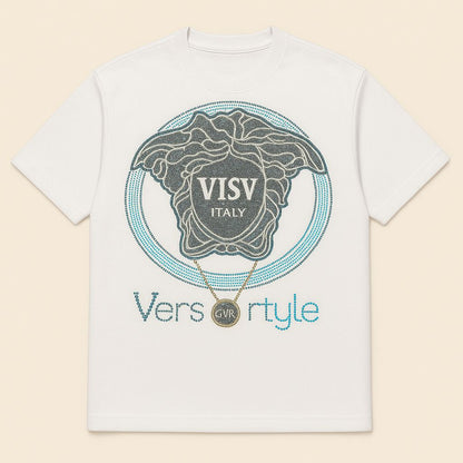 Beads Work Round Neck T-Shirt