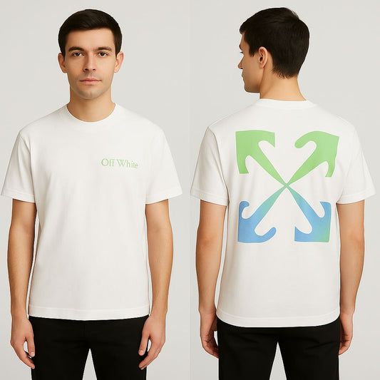 Off White Round Neck T-Shirt
