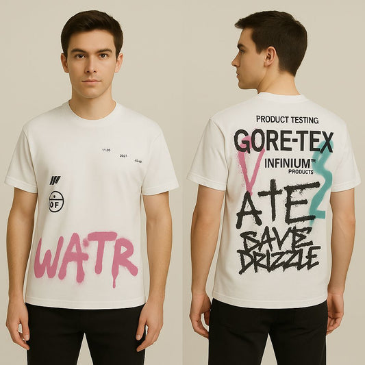 Off White Round Neck T-Shirt