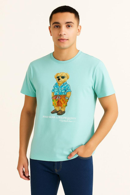 Sky Blue Polo Bear T-shirt