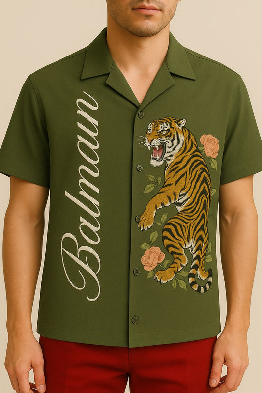 Balmain Green Shirt